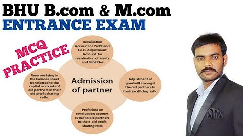 #19 Multiple choice Questions || Admission of Partner || Bhu B.com & M.com Entrance Exam 2020