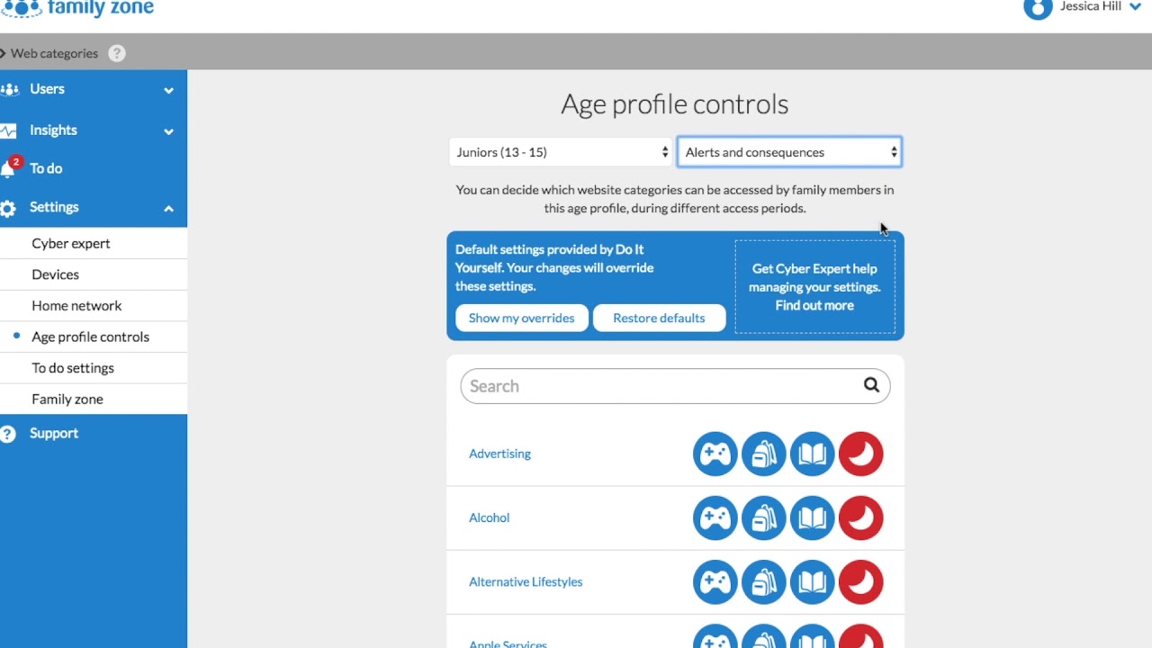 Family Zone for Parents: Alerts and Consequences