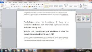 OCR A-level Psychology Research Methods Correlations exam questions