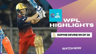 Sophie Devine 99 of 36 highlights | RCB vs GG highlights WPL 2023 screenshot 3