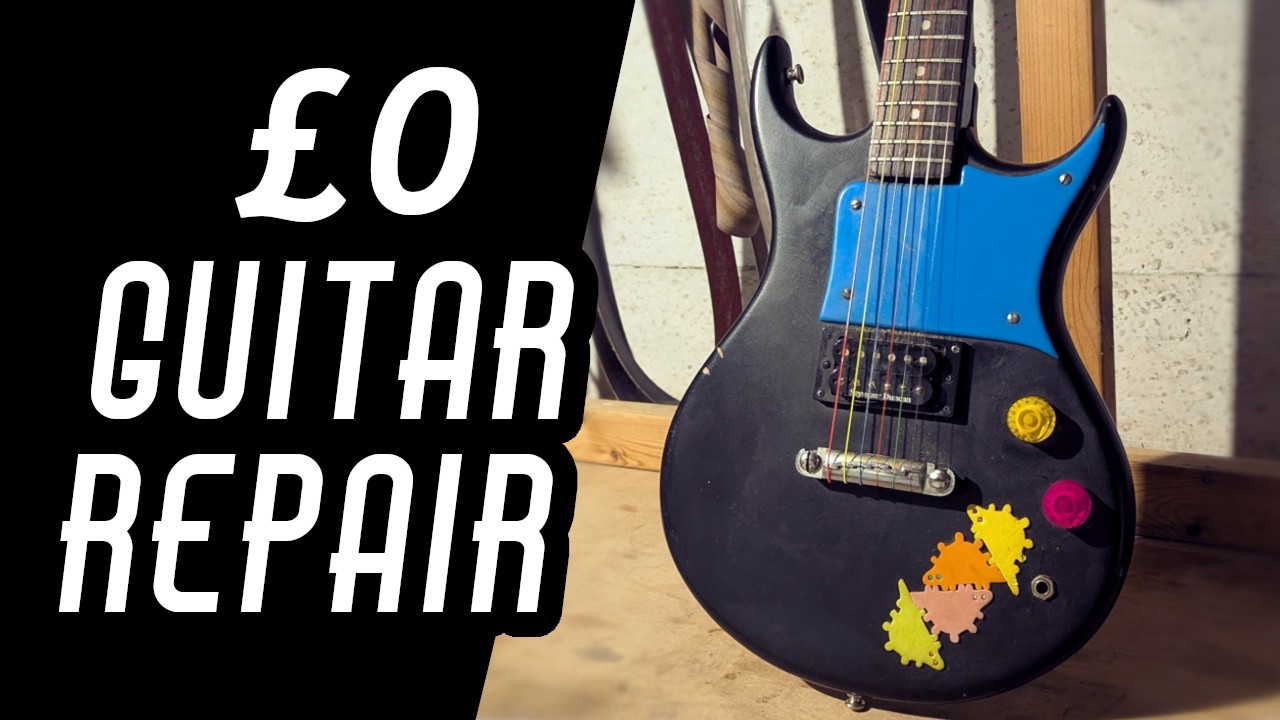 Can I Fix This Punk Guitar Without Spending Any Money? Guitar Restoration / Guitar Repair
