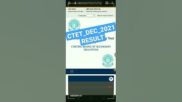 CTET DEC 2021 RESULT || CTET RESULT 2022