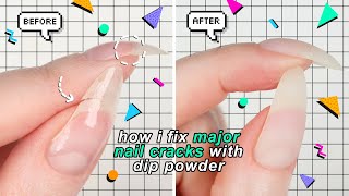 HOW I FIX NAIL CRACKS WITH DIP POWDER | The Beauty Vault by The Beauty Vault 21,838 views 1 year ago 21 minutes