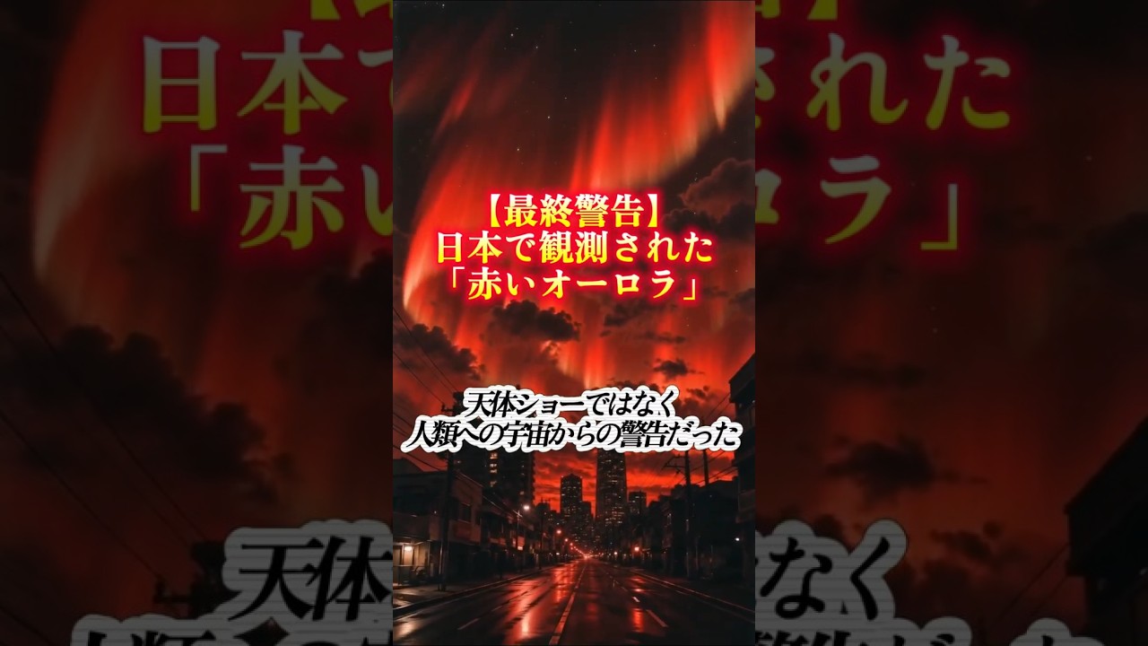 最終警告】日本で観測された「赤いオーロラ」は人類へのサイン - YouTube