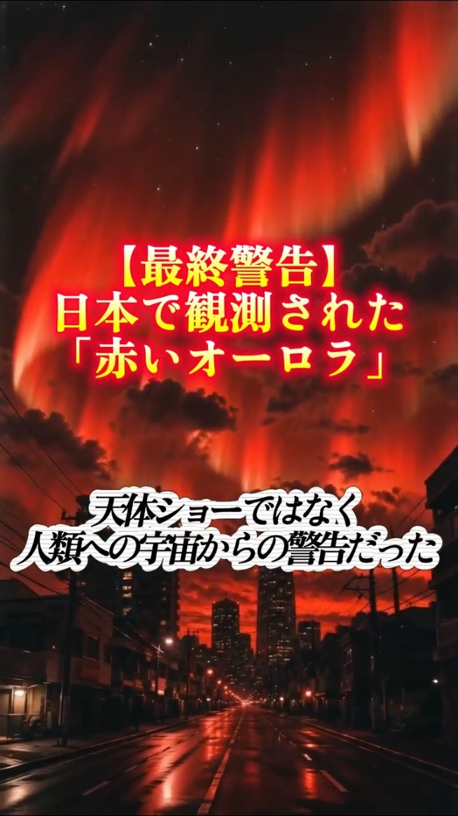 最終警告】日本で観測された「赤いオーロラ」は人類へのサイン - YouTube
