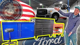 Active Duty Marine To Ford Heavy Diesel Technician | Snap-on KRL1022 Toolbox Tour