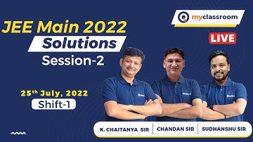 JEE Main 2022 Solutions 25th July Shift-1  #jeesolutions  #jeemain2022