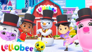 Snowman Snow Show Song! | Lellobee City Farm - Kids Songs | Nursery Rhymes & Baby Songs