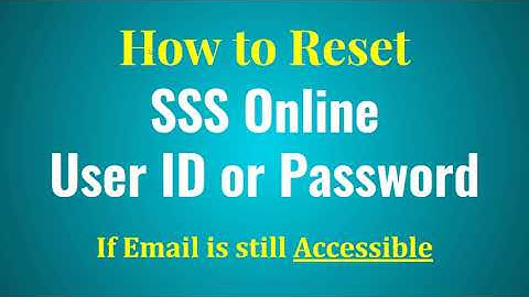 How to Reset SSS User ID and Password WITH Email 2020