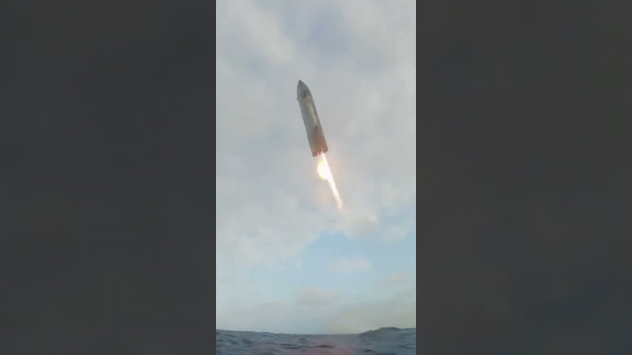 BUOY CAM SpaceX Starship Flight 6 Epic Ocean Landing Starshiplanding OceanLanding
