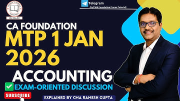 MTP I  JAN 26 CA FOUNDATION  SIMPLIFIED II RAMESH GUPTA SIR