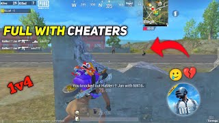 PUBGLITE 🥲💔 IS FULL WITH CHEATERS NOW | 1v4 FULL GAMEPLAY - PUBG MOBILE LITE BGMI LITE