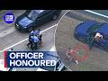Police officer honoured for bravery | 9 News Australia