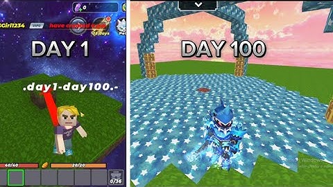 Day1-Day100 in Skyblock Blockman go