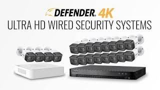 Defender Ultra-HD 4K Wired. Plug-In Powered Security Systems