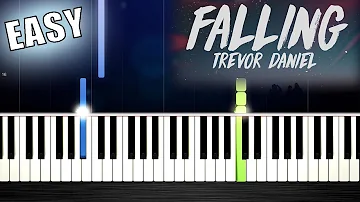 Trevor Daniel - Falling - EASY Piano Tutorial by PlutaX