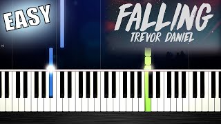 Video thumbnail of "Trevor Daniel - Falling - EASY Piano Tutorial by PlutaX"