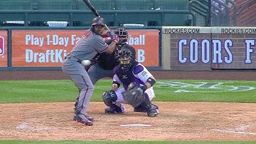 ARI@COL:Bourn rips double to center to score Lamb