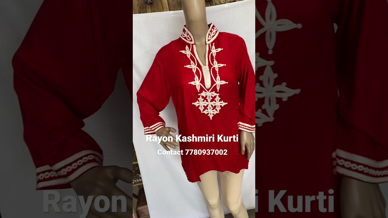 Light Colour Kashmiri Kurti With Beautiful Aari Embroidery Gives Attractive  Look To The Wearer., Cashmere Kurti, Kashmere Kurti, Pheran Kurti, कश्मीरी  कुर्ती - Kyra International, Jammu | ID: 25251462073