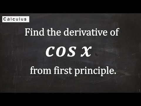 تصویری: مشتق COS X چیست؟