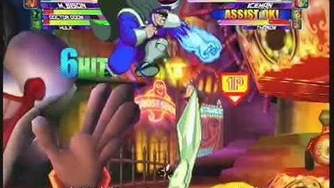 MvC2: Suki Cancel - Iceman Suki to Assist Punish [Slow Motion]
