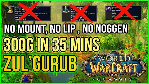 WoW Classic - New ZG REVERSE PULL 11 Pack in 7 mins | 300g in 35 mins | NO MOUNT, LIP, NOGGEN