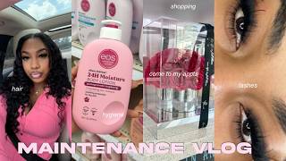 MAINTENANCE VLOG🫧 |Hair + Nails + Lashes + Wax & more (I'm literally just a girl)