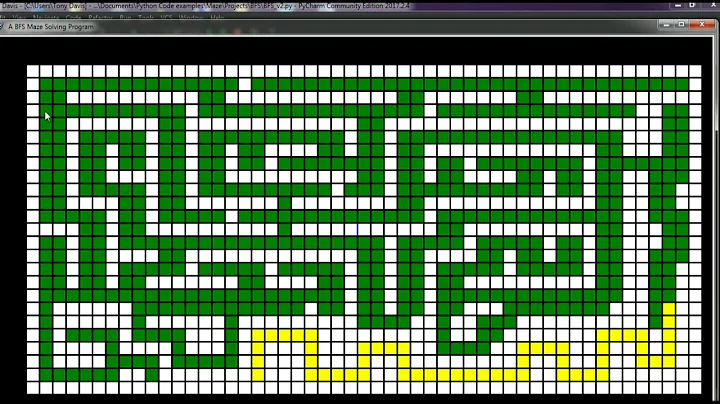 Python Breadth First Search Maze solving program