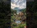 Rumah tradisional kayu dan anyaman bambu di tepian sungai  #timelapse  #rumahkayu #rumah