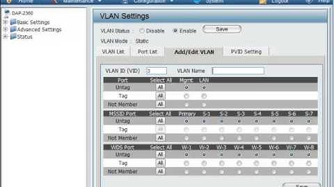 DLINK DAP-2360 MSSID ve VLAN tanımı