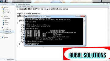 Java Tutorial Video 09 - Program 01 - How to Print an Integer entered by an user.