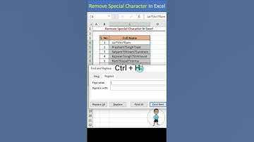 Remove Special Character In Excel #excel #exceltips #exceltutorial #msexcel #shorts #youtubeshorts
