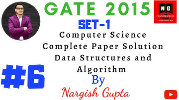 GATE Computer Science | Complete Paper Solution | Data Structures and Algorithm | GATE 2015- SET-1