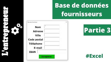 #3 Base de données fournisseurs : Les macros-commandes