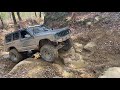 Jeep Cherokee XJ on a Wet Trail 16 at Windrock Park