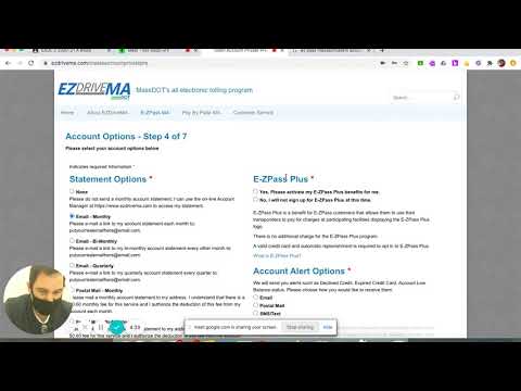 How to sign up for EZ pass MA