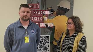 L-C Trades Career Day with Matt Jacobs from Carpenters Local 1146 and Michelle Kreuser from Macco's