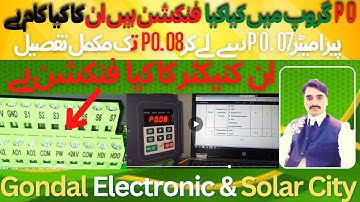 INVT VFD  parameter P0.07 to P0.08 detail with user manual Urdu and Hindi