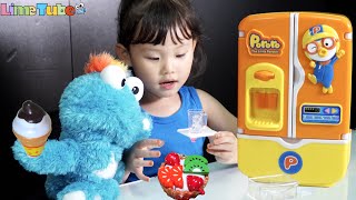 파랑이가 더위 먹었어요! 아기 냉장고 장난감 놀이 LimeTube & Toy 라임튜브