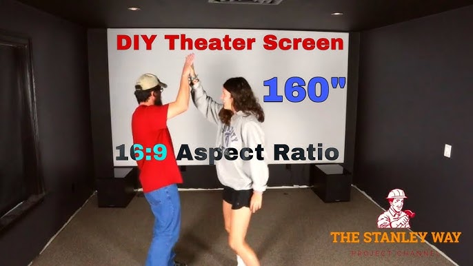 DIY painted movie projection screen with Epson projector 