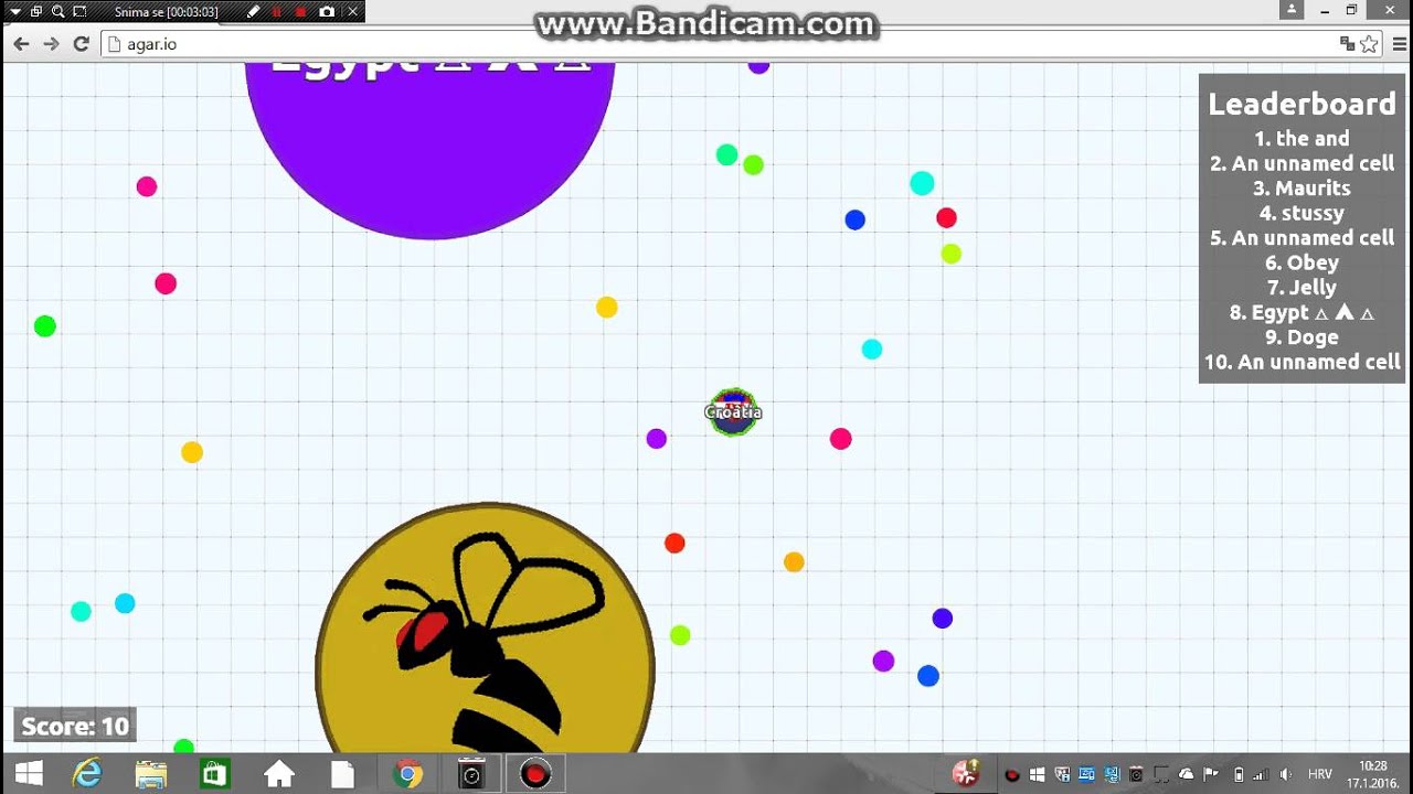Agar.io:moja prva snimljena igra - YouTube