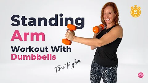 10 Minute NO REPEAT STANDING ARM Workout With Dumb...