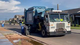 Gilbert Arizona Amrep & Scorpion Garbage Trucks Working in the AM.