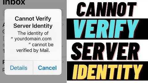 Fix Cannot Verify Server Identity Error On iPhone & iPad iOS 14.1/ 14.2 /13 ( Fix Server Identity )