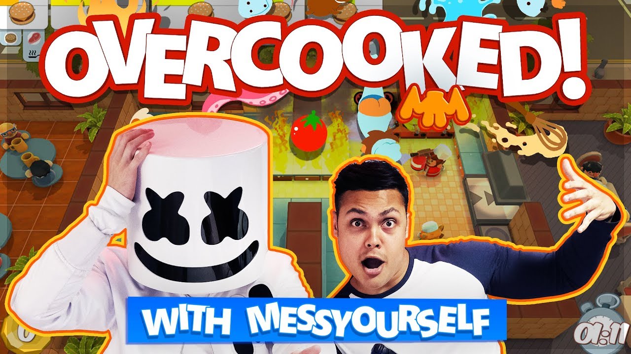 Playing OVERCOOKED with MessYourself | Gaming with Marshmello - YouTube