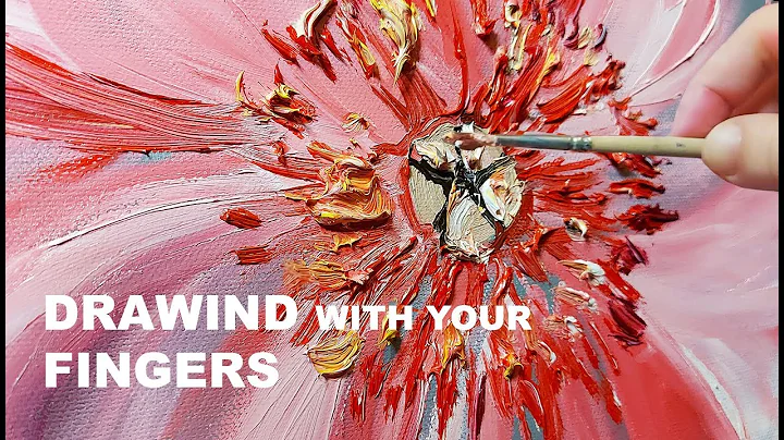DRAWIND WITH YOUR FINGERS. Peonies / oil painting ...
