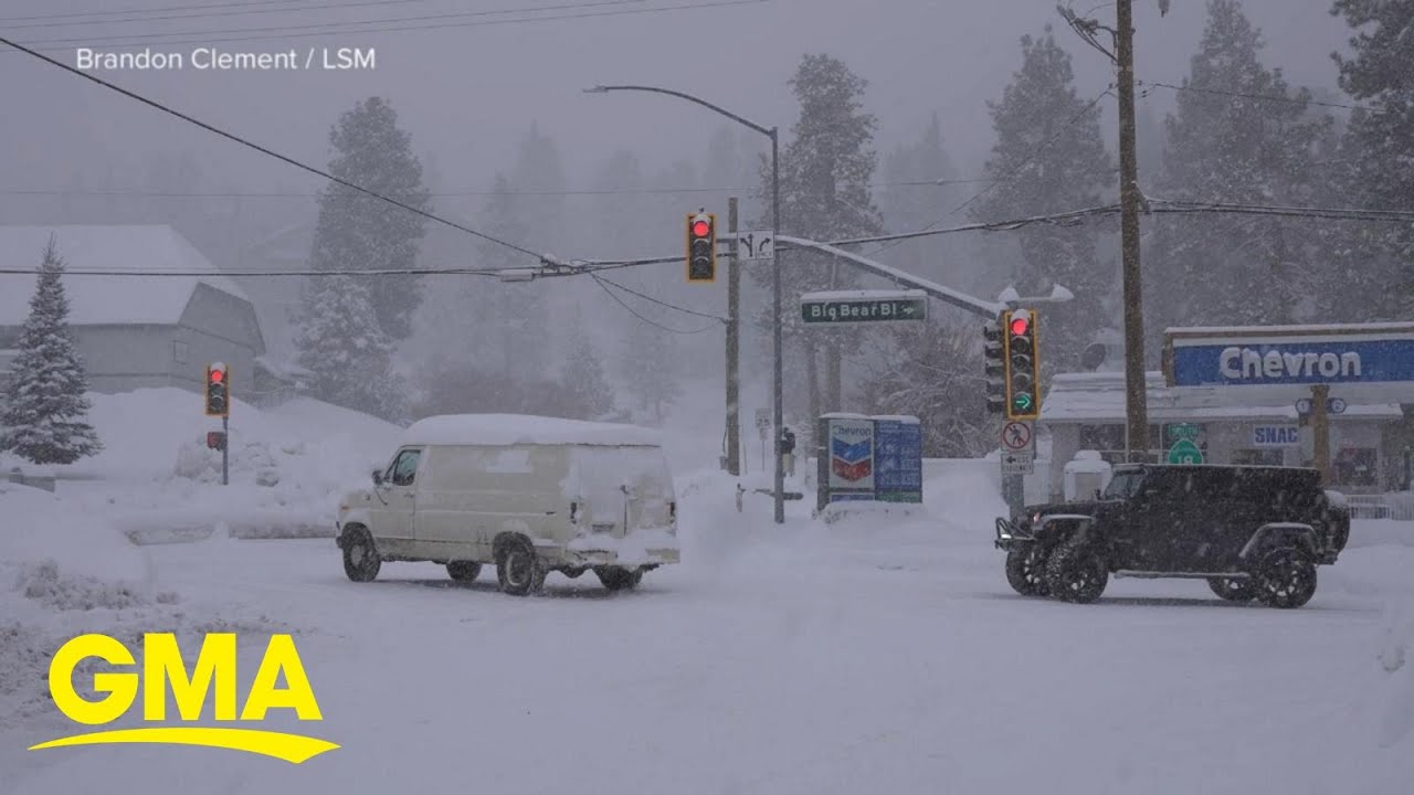 California braces for new winter storm l GMA - YouTube