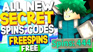 ALL NEW *LEGENDARY SPINS* CODES in MY HERO MANIA CODES! (Roblox My Hero  Mania Codes) 