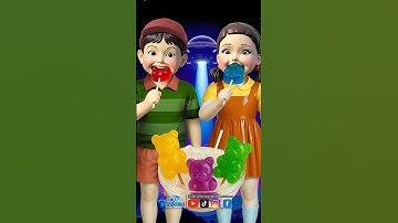 Squid Game AI Korean Snack Gummy Candy ASMR #squidgame #squidgame2 #ai #asmr