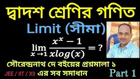 Limit(সীমা) Class 12 Part 1 ||(S.N.Dey ) Mathematics Solutions || সীমা|| WBCHSE||Calculus||CBSE